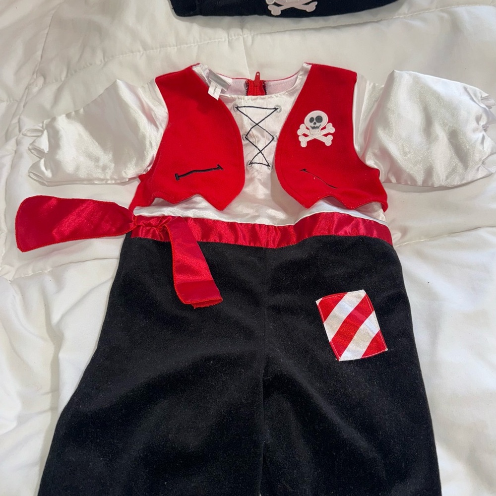 Disney Pirate Costume for Kids - Red, Black, and White